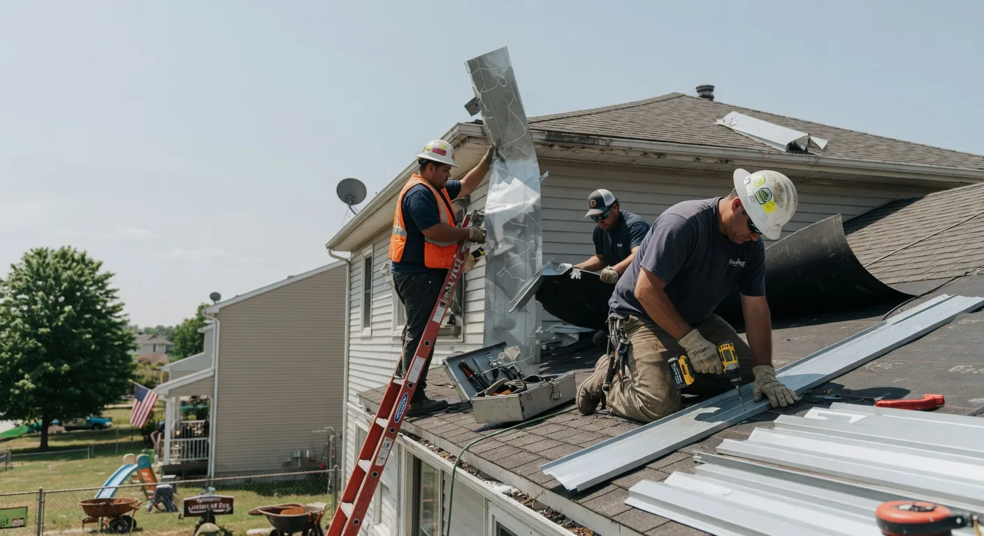 Storm Damage Metal Roof Repair in Mahanoy Plane, PA